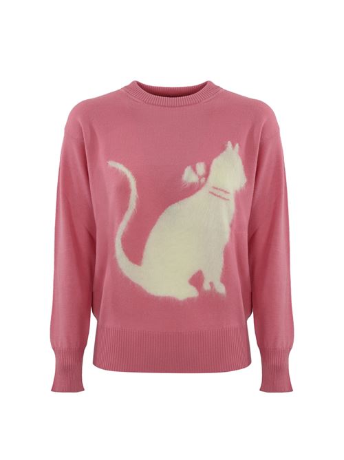 Maglia Hot in mohair con disegno gatto MAX MARA STUDIO | 2426366121600001